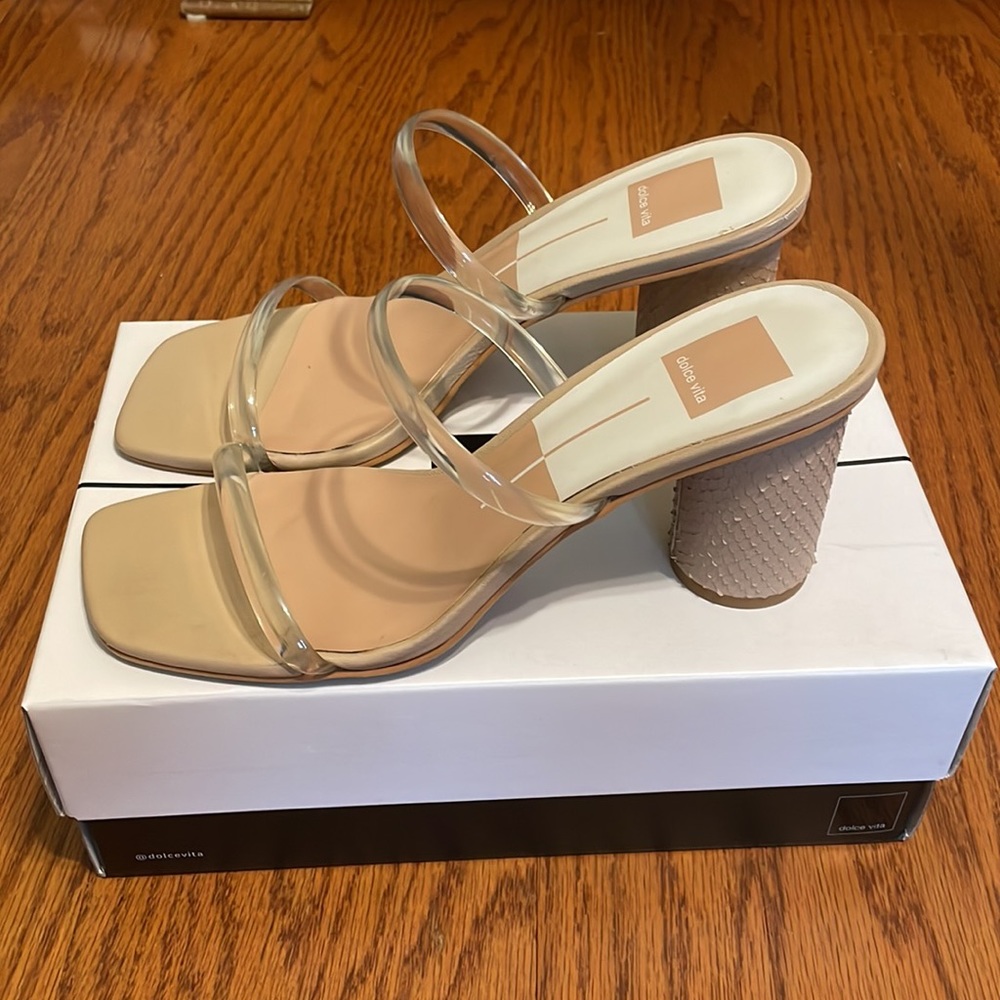Dolce Vita Nude Vinyl Heel! Size 8.5!